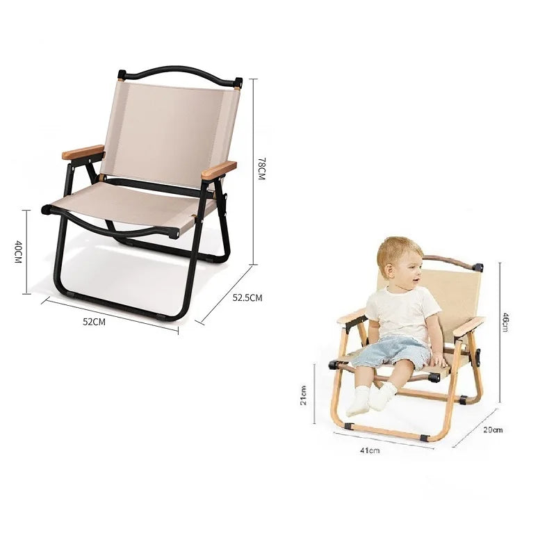 Portable Ultra Light Wood Grain Armchair