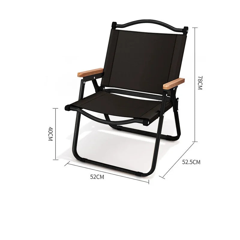 Portable Ultra Light Wood Grain Armchair