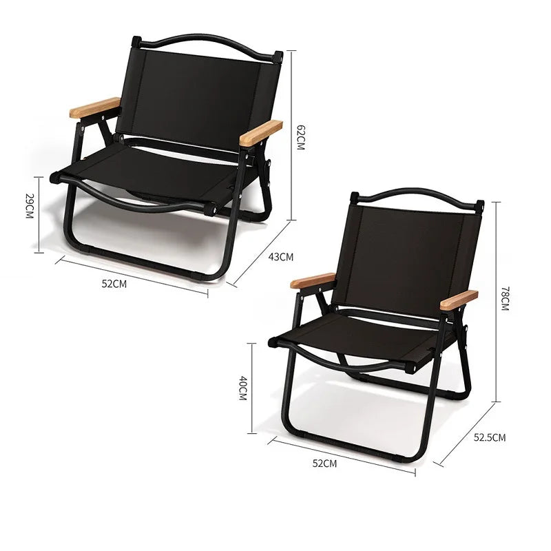Portable Ultra Light Wood Grain Armchair