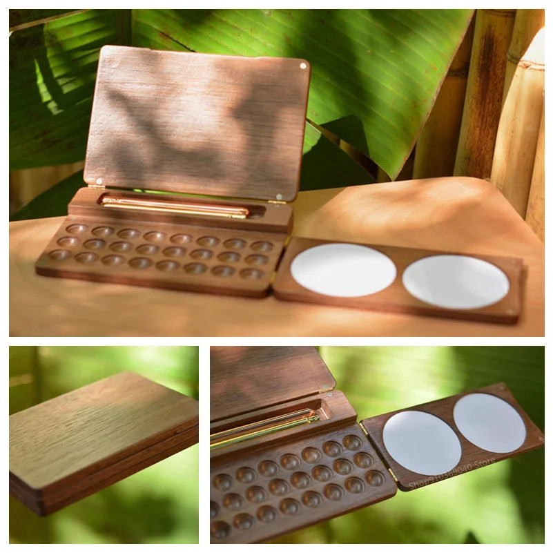 Wood Handmade Watercolor Paint Box